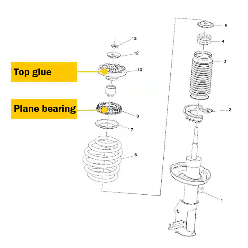 Front shock absorber top rubber